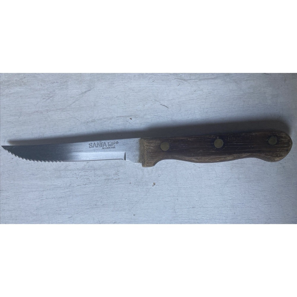 Santa Fe Vintage No-stain Steel‎ Knife with Wood Handle